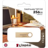 Kingston DataTraveler SE9 Gen 3 - 256GB - 220MB/s lettura - Metal - USB 3.2 Gen 1 -Gouden