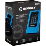 Kingston IKVP80ES/3840G IronKey Vault Privacy 80ES 3,84TB Hardware-Encrypted SSD | USB-C | Password
