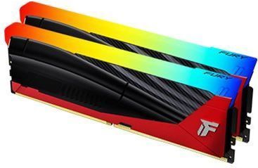Kingston Technology FURY 48GB 8000MT/s DDR5 CL36 DIMM Renegade RGB Red XMP, 48 GB, 2 x 24 GB, DDR5, 4000 MHz, 288-pin DIMM, Black, Red