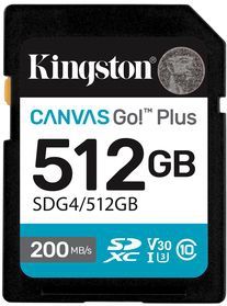 Kingston - Canvas Go! Plus - Geheugenkaart - 512GB - SDXC - 200MB/s