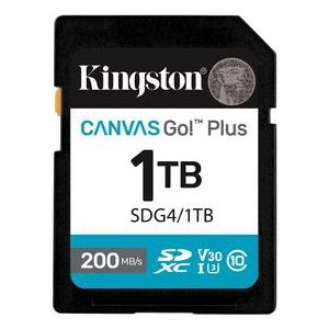 Kingston - Canvas Go Plus - Geheugenkaart - Zwart - 1000 GB - SDXC - U3 - UHS-I