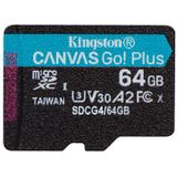 Kingston - Canvas Go! Plus - MicroSD - Zwart - UHS-I Klasse 10, Tot 200MB/s, A2, U3, V30