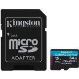 Kingston - Canvas Go! Plus - MicroSD - Zwart - UHS-I Klasse 10, Tot 200MB/s, A2, U3, V30
