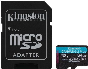 Kingston - Canvas Go! Plus - MicroSD - Zwart - UHS-I Klasse 10, Tot 200MB/s, A2, U3, V30