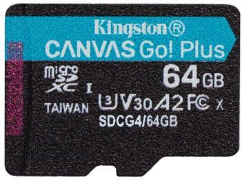 Kingston - Canvas Go! Plus - microSDXC 64GB - Zwart - U3 A2