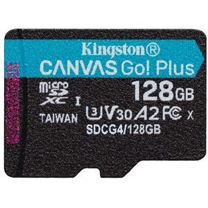 Kingston - Canvas Go Plus - Geheugenkaart - Veelkleurig - 128GB - U3 - UHS-I
