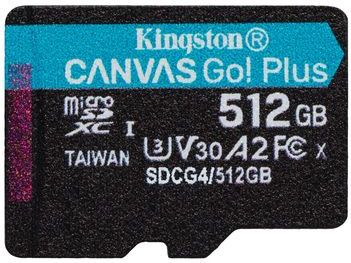 Kingston - Canvas Go! Plus - microSDXC - 512GB - U3 - A2 - 200R