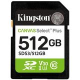 Kingston - Canvas Select Plus - Geheugenkaart - 512GB - 150 MB/s - C10 UHS-I U3 V30
