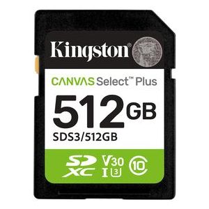 Kingston - Canvas Select Plus - Geheugenkaart - 512GB - 150 MB/s - C10 UHS-I U3 V30