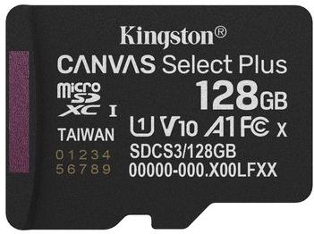 Kingston - Canvas Select Plus Gen3 - microSDXC - 128GB - A1 - 150MB/s