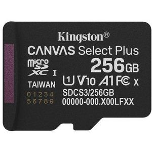 Kingston - Canvas Select Plus - microSD-kaart - 256GB - A1 Performance Class