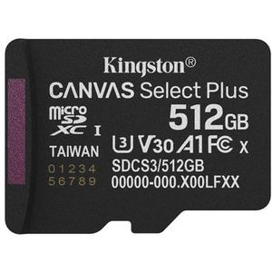Kingston - Canvas Select Plus - microSDXC - 512GB - A1 - 150MB/s