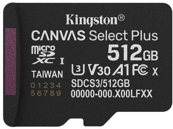 Kingston - Canvas Select Plus - microSDXC - 512GB - A1 - 150MB/s