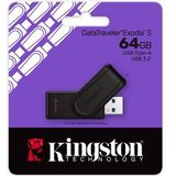 Kingston - DataTraveler Exodia S - USB Stick - Zwart - 512GB