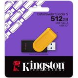 Kingston - DataTraveler Exodia S - USB Flash Drive - Zwart, Geel - 512GB