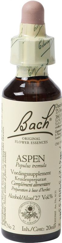 Bach - Bloesemremedies Aspen - Remedie voor Onbestemde Angsten