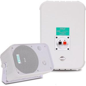 Pyle - Dual Waterdicht Outdoor Luidsprekersysteem 16,51 cm - Weerbestendige Wand-/Plafondluidsprekers