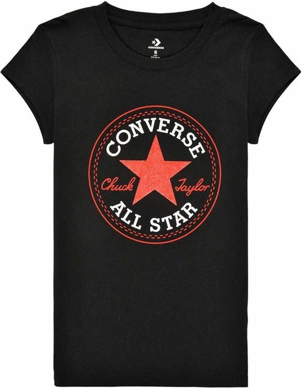 Converse - Chuck Taylor All Star - T-shirt - Grijs - Katoen - Korte Mouwen