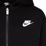 Nike Kids Club Fleece High Low Sweatshirt Met Rits Zwart