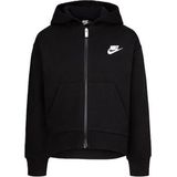 Nike Kids Club Fleece High Low Sweatshirt Met Rits Zwart