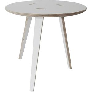 Tojo Bijzettafel RUND, berkenmultiplex, met witte coating, h x Ø = 400 x 400 mm