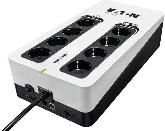 Eaton 3S 700 VA UPS - 8 Stopcontacten - Compact Ontwerp - Overspanningsbeveiliging