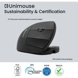 Contour Unimouse verticale muis rechtshandig draadloos zwart