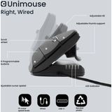 Contour Design - UniMouse - Kabelgebonden Optisch - Zwart - 7 Toetsen