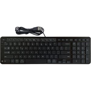 Contour Weegschaal Keyboard Zwart | Bedraad USB-toetsenbord | Amerikaanse lay-out | Super Slim | Ergonomisch | Numeriek Toetsenbord + Multimedia Toetsen | Thuis en Kantoor | Voor Windows en Mac