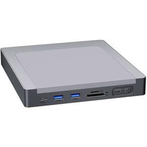 Invzi MagHub 8-in-1 USB-C Gray Docking Station and Hub with SSD Bay for iMac