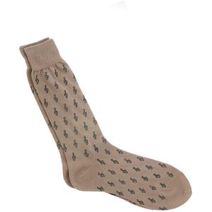 Herensokken - mini-Vioolsleutels - Khaki