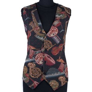 Geweven Vest - Gebroken Wit - 62% Katoen, 48% Polyester, 100% Acetaat Achterkant