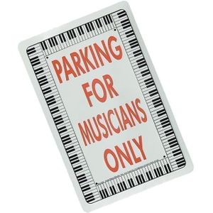 Verkeersbord 'Parking for Musicians Only'
