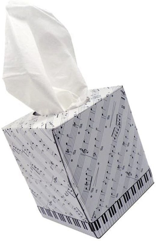 Papieren Tissues - Doos - Versierd met Muziek Motief