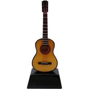 Miniatuurinstrument akoestische gitaar op sokkel - Gebroken wit