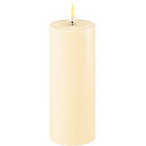Kaars WAX LED Cream 5x12.5cm - net een echte kaars - Deluxe Homeart