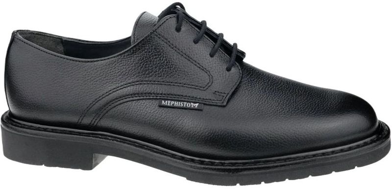 Mephisto - Marlon - Veterschoen - Zwart - Goodyear Welt, Soft-Air Technology, Natuurlijke Rubber Buitenzoal