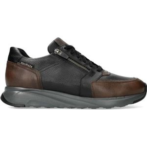 Mephisto, Schoenen, Heren, Bruin, 46 EU, Suède, Wijde pasvorm sneaker in donkerbruin