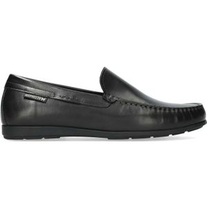 Mephisto - Algoras - Heren Moccasin - Zwart - Leer - Comfortabele Instapper
