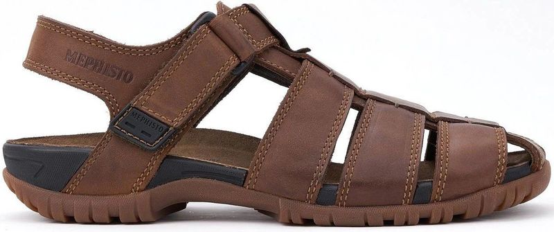 Mephisto - Basile - Sandaal - Bruin - Nubuck, Verstelbare Bandjes