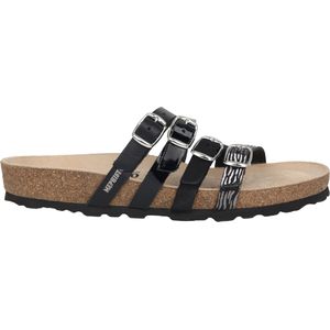 Mephisto - Ninon - Dames Sandaal - Zwart - Leren - Kurken Voetbed