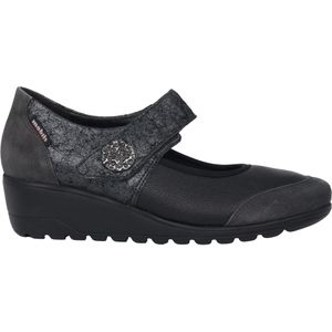 Mephisto - Mobils Bathilda - Dames Ballerina - Grijs - Textiel en Leer