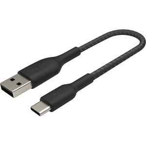 Belkin Braided USB-C naar USB kabel - 0,15m - Zwart