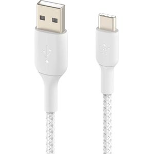 Belkin Braided USB-C naar USB kabel - 1m - Wit
