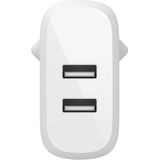 Belkin - Dubbele Usb-a-wandlader - Wit - 24W - Inclusief 1m Kabel