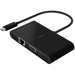Belkin Belkin USB-C auf Gigabit-Ethernet/HDMI/VGA/USB-A-Adapter 100W