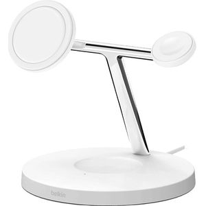 Belkin 3-in-1 Draadloze Oplader Qi2 - MagSafe - Wit