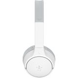 Belkin Casque audio sans fil SoundForm Mini pour enfants avec micro intégré (pour apprentissage en ligne, études, voyage, compatible avec l’iPhone, iPad, Kindle, etc., blanc)