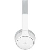 Belkin AUD002btWH SoundForm Mini draadloze on-ear koptelefoon met ingebouwde microfoon voor kinderen, voor online onderwijs, school en op reis, compatibel met iPhone, iPad, Galaxy,eén maat, Wit