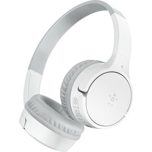 Belkin Casque audio sans fil SoundForm Mini pour enfants avec micro intégré (pour apprentissage en ligne, études, voyage, compatible avec l’iPhone, iPad, Kindle, etc., blanc)